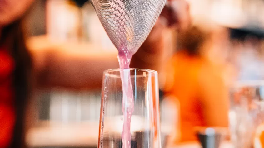 cocktail at Bay Street Yard bar in Ft Myers