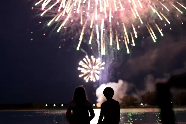 fireworks at Brightwater Lagoon
