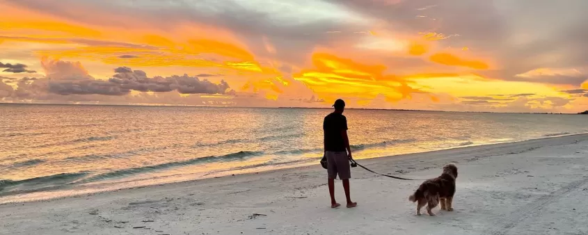 In a vacation rental home, you can enjoy the sunset right outside your door